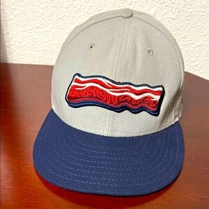 Lehigh Valley IronPigs "Smell the Change" Bacon NewEra Fitted Hat Cap Size 7 1/4
